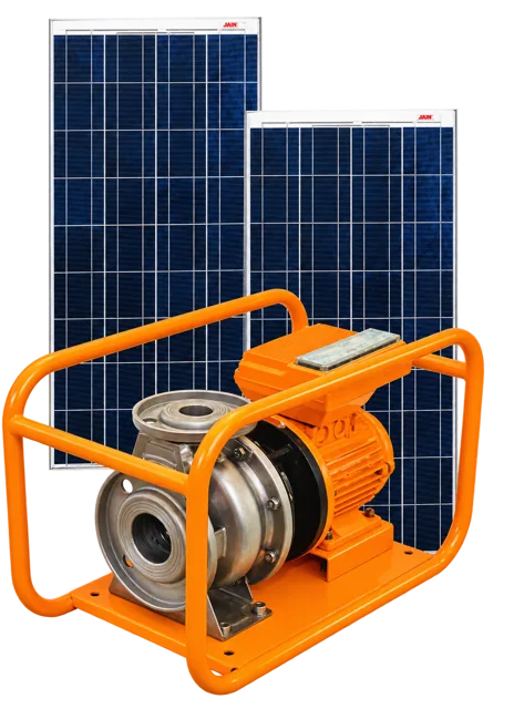 Electrobomba solar Jain com dois painéis fotovoltaicos